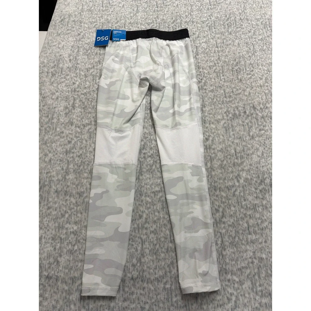 DSG Boys Compression Full Length Tight Pure White Perfect‎ Camo L 14-16 NWT